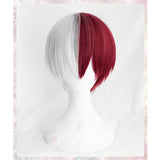 Shoto Todoroki White And Red Cosplay Wig | My Hero Academia Boku no Hiro Akademia